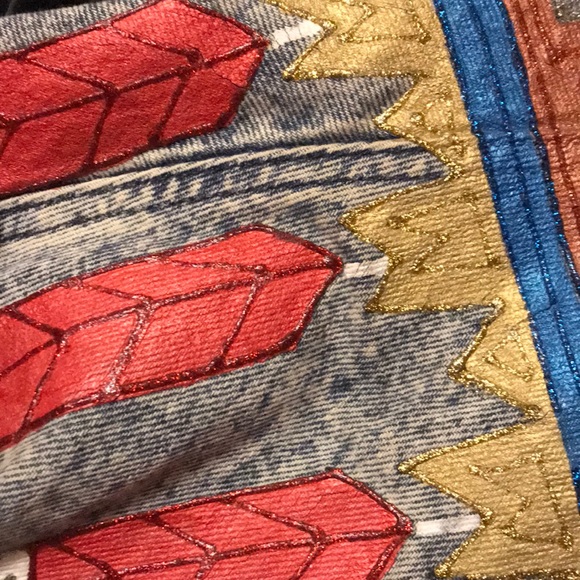 Handpainted By Uma Designs Denim Jacket - Picture 5 of 5